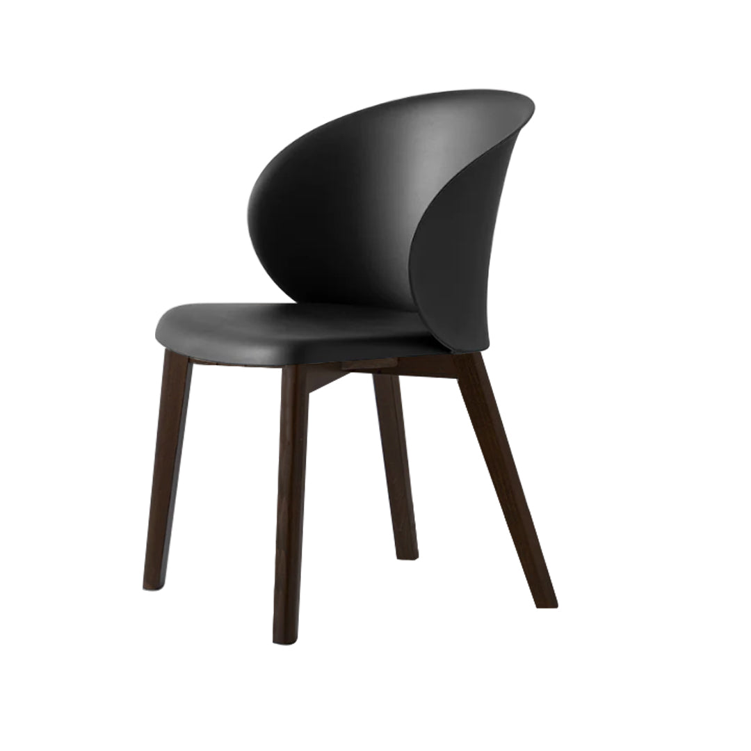 Silla sustentable Tuka con base de madera. Muebles Italianos variant