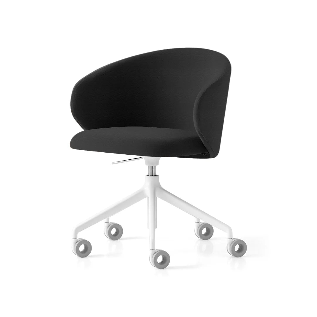 Silla Tuka con Ruedas para Oficina tipo Piel. Muebles Italianos variant