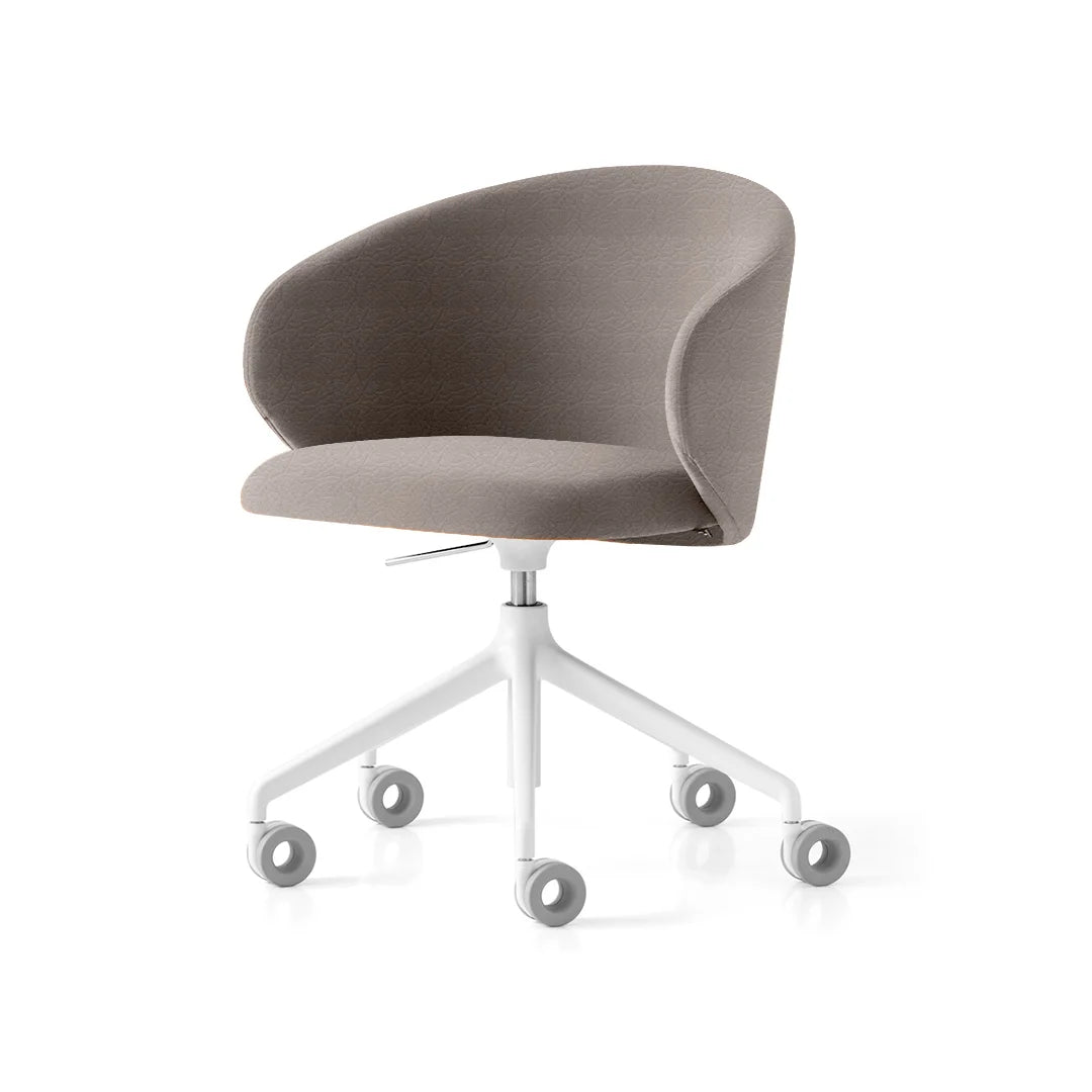 Silla Tuka con Ruedas para Oficina tipo Piel. Muebles Italianos variant