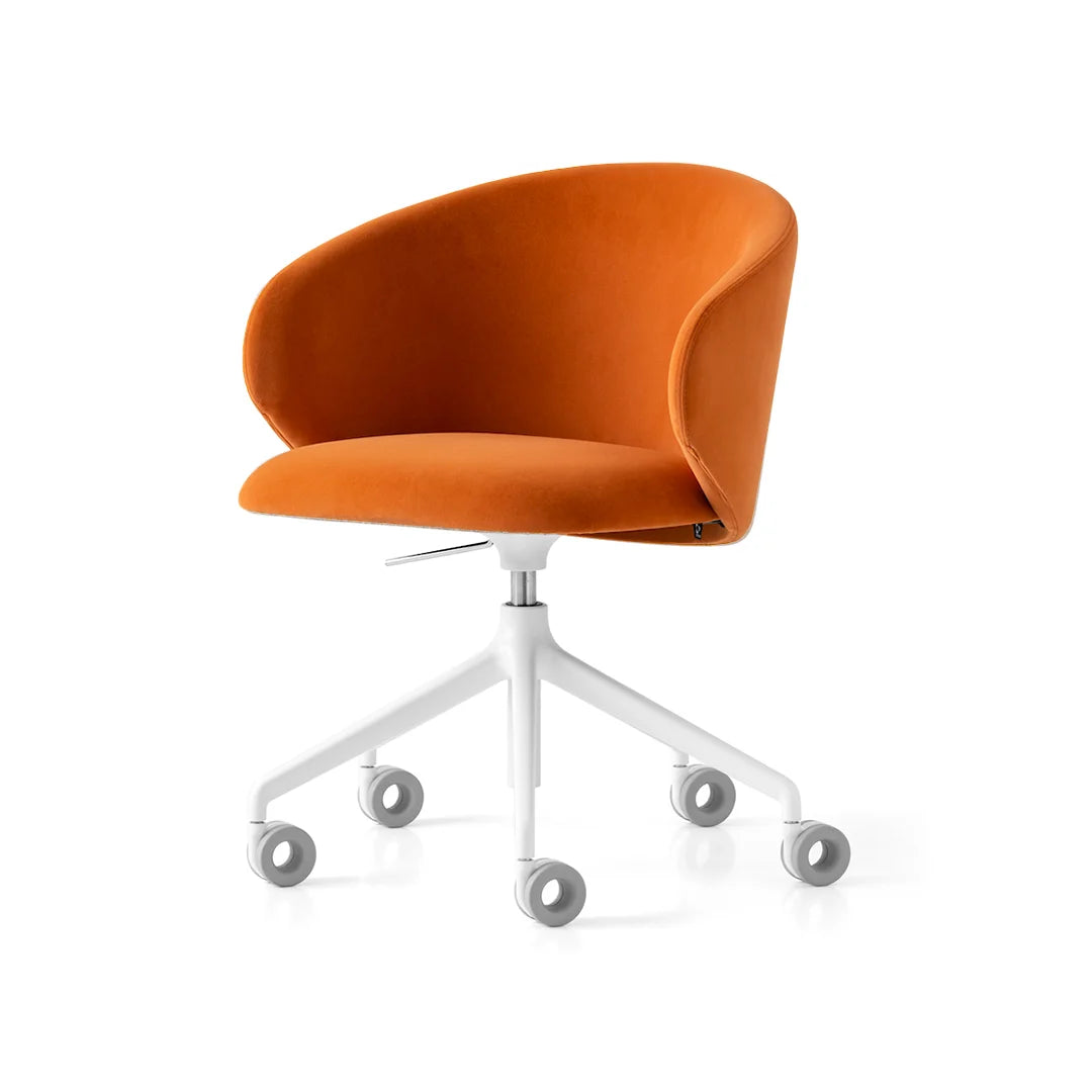 Silla Tuka con Ruedas para Oficina de Terciopelo. Muebles Italianos variant