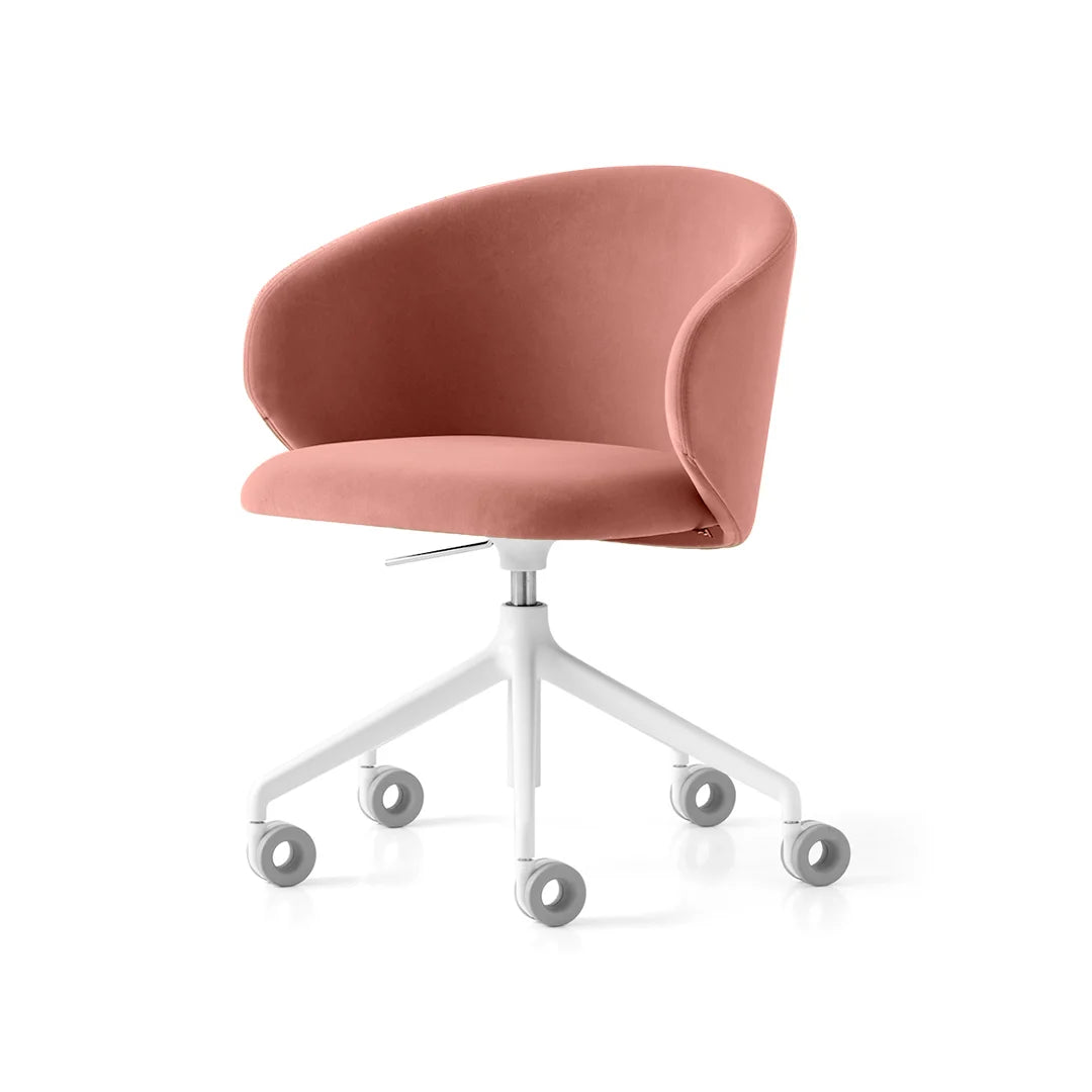 Silla Tuka con Ruedas para Oficina de Terciopelo. Muebles Italianos variant