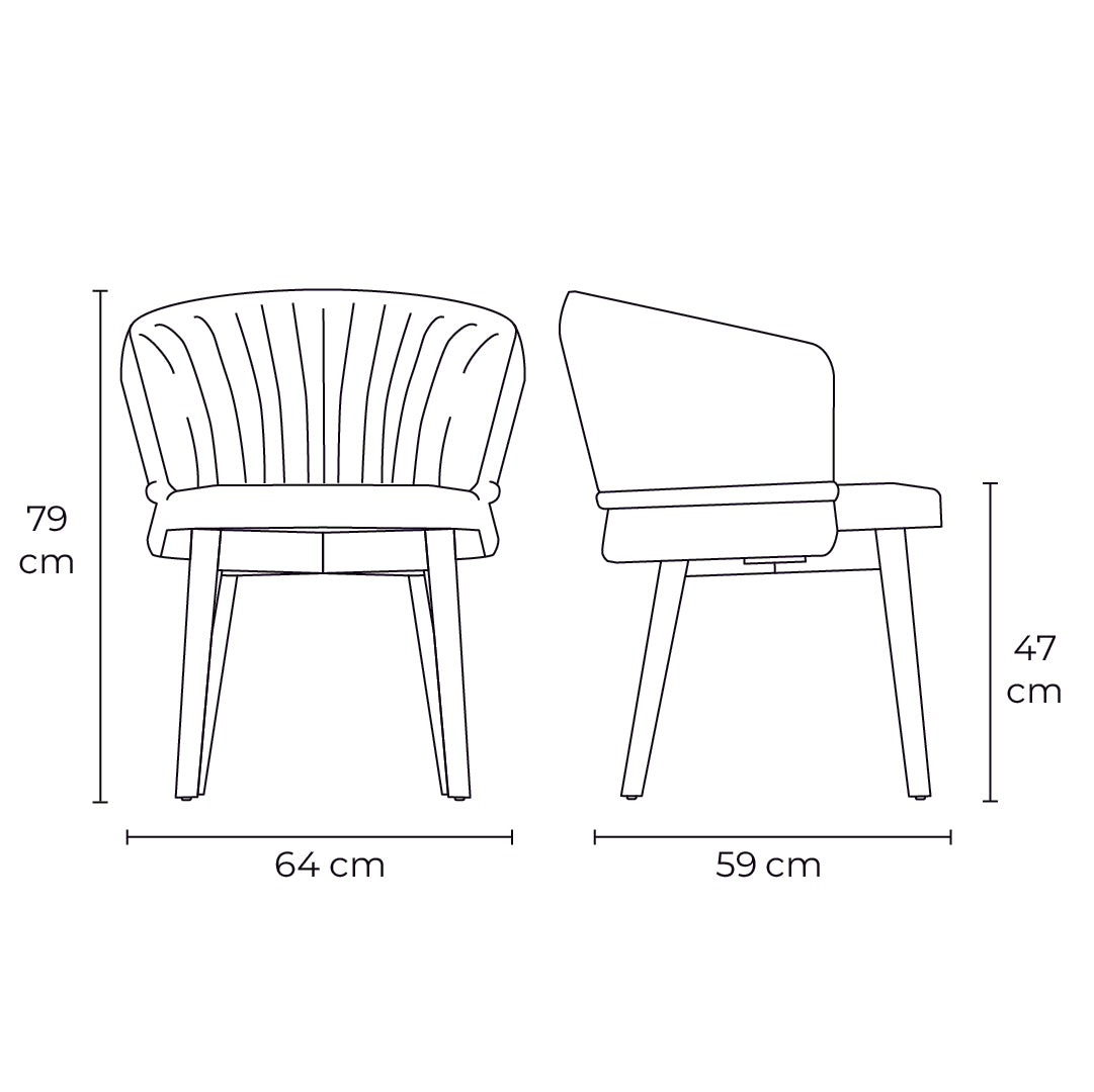 silla vanilla madera