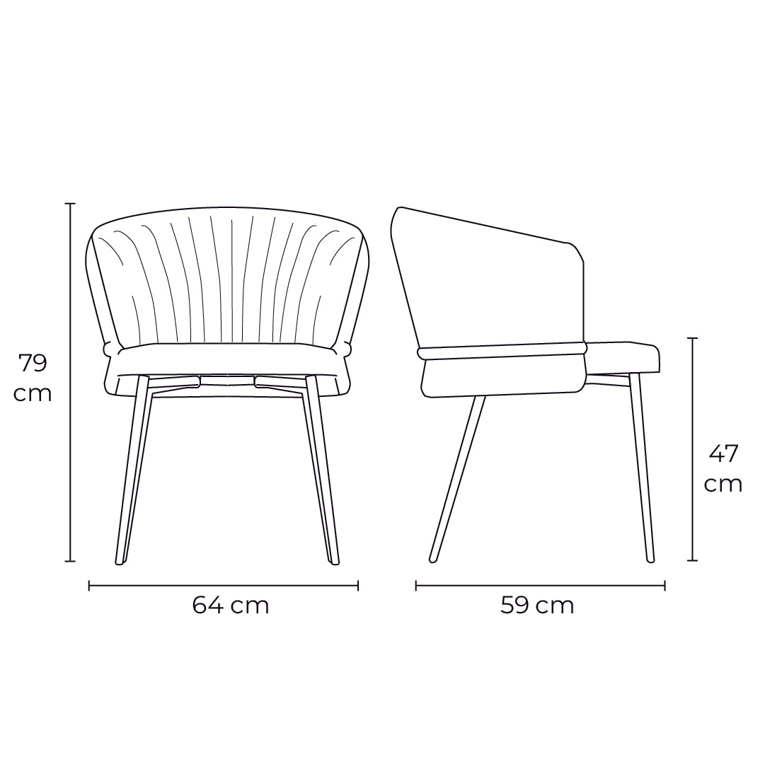 silla vanilla bitono metal