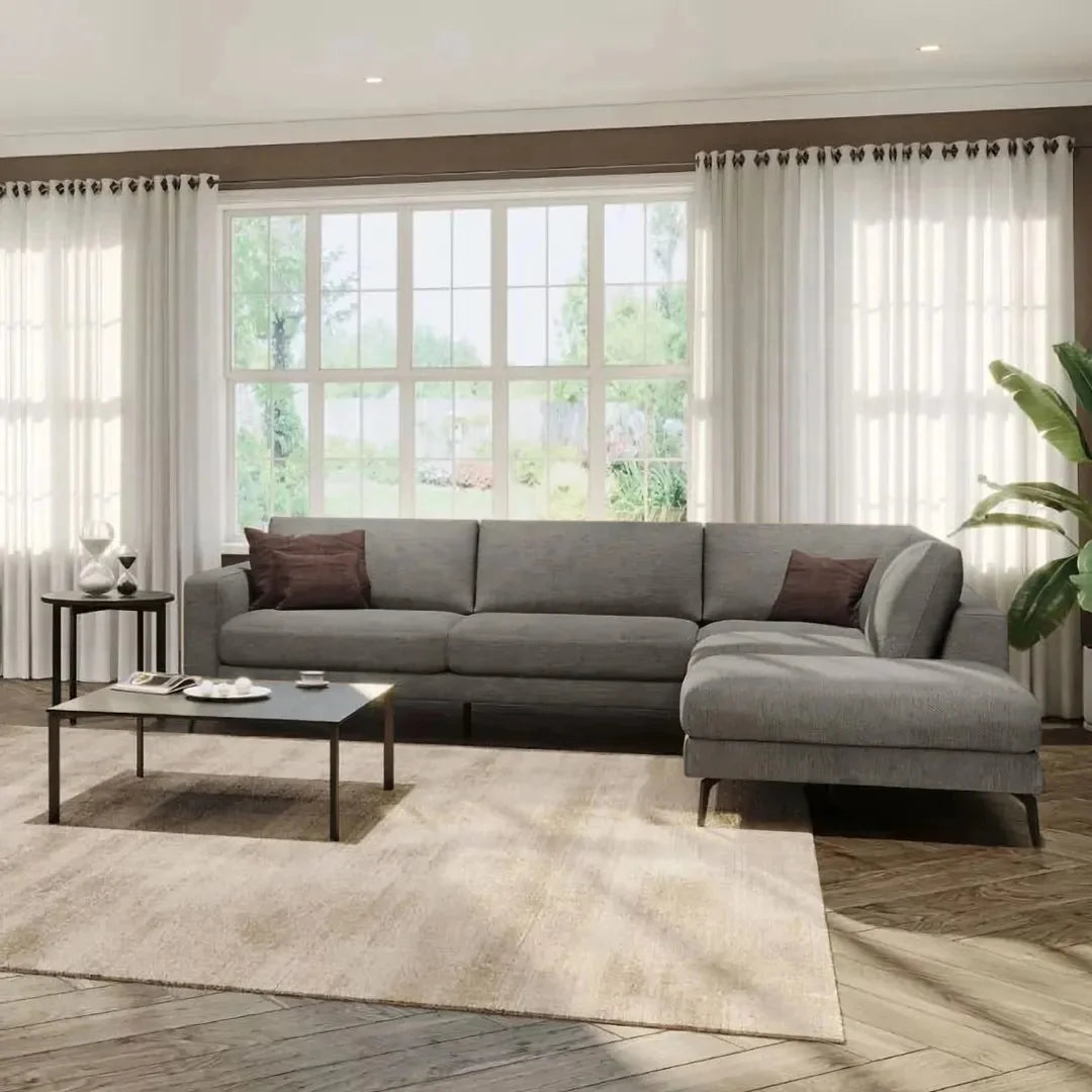 Esquinero Derecho Wessex Natuzzi Atena gris medio