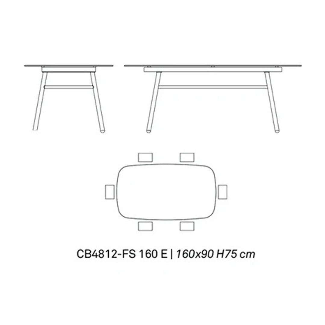mesa yo! rounded 160 cm