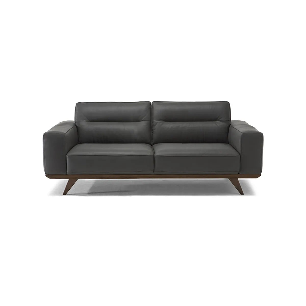 Loveseat Adrenalina en piel antracita. Muebles Italianos