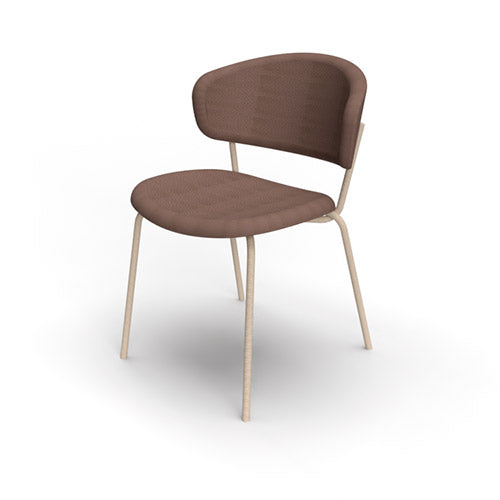 Silla italiana para comedor Desy de metal