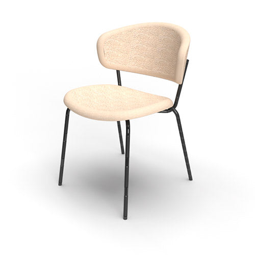 Silla italiana para comedor Desy de metal