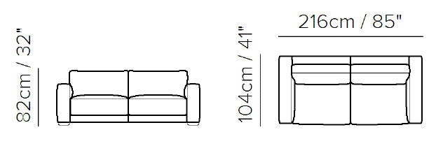 Sofá Boston piel. Muebles Italianos