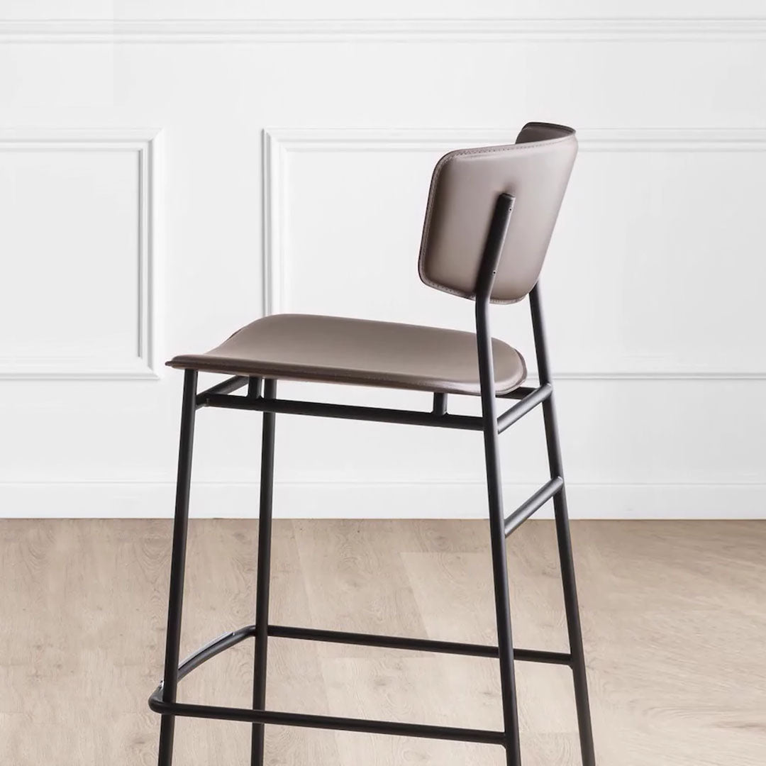 banco fifties tipo piel y metal