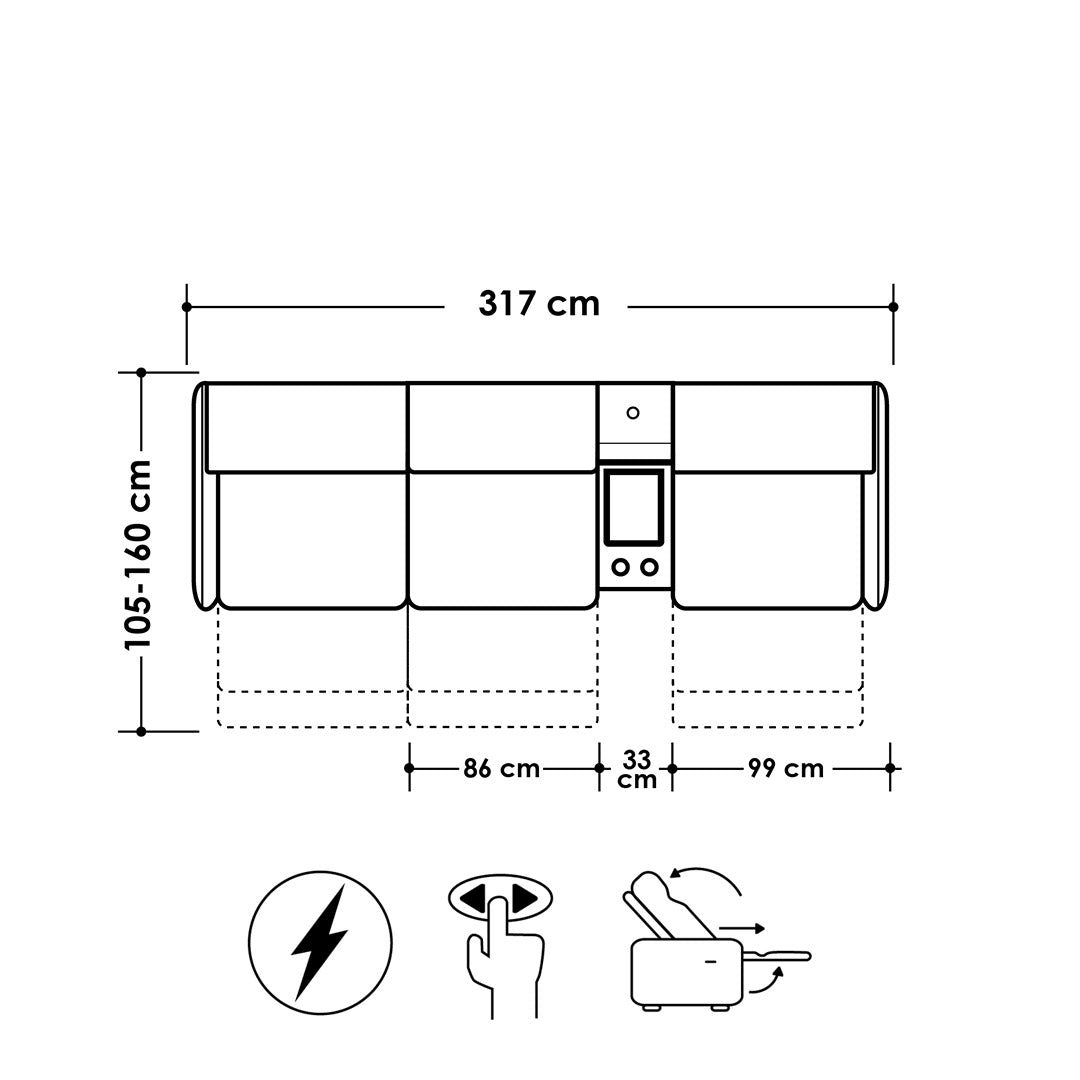 Sala Meraviglia Natuzzi en tela