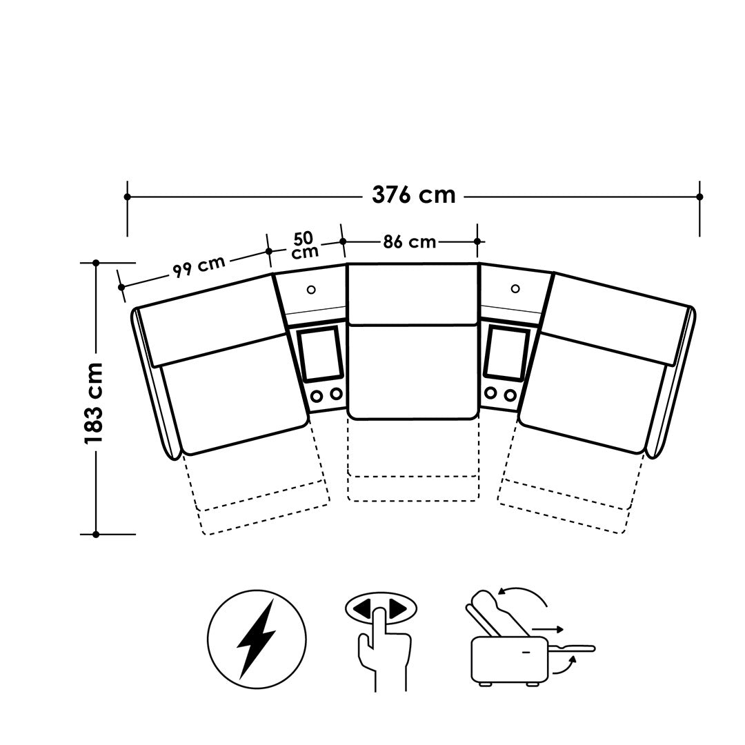 Sala Meraviglia Natuzzi en tela