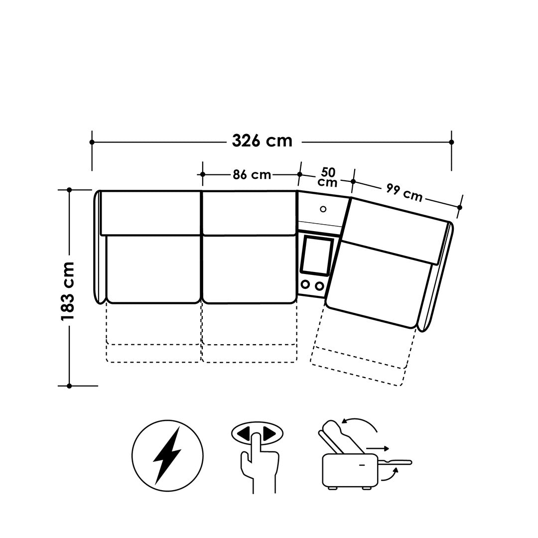 Sala Meraviglia Natuzzi en tela