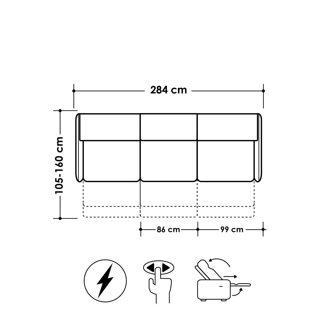 Sala Meraviglia Natuzzi en tela