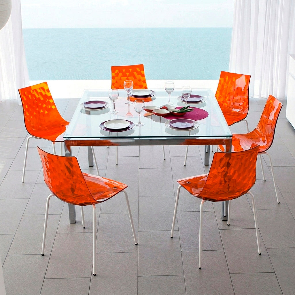 set de 6 sillas ice naranja
