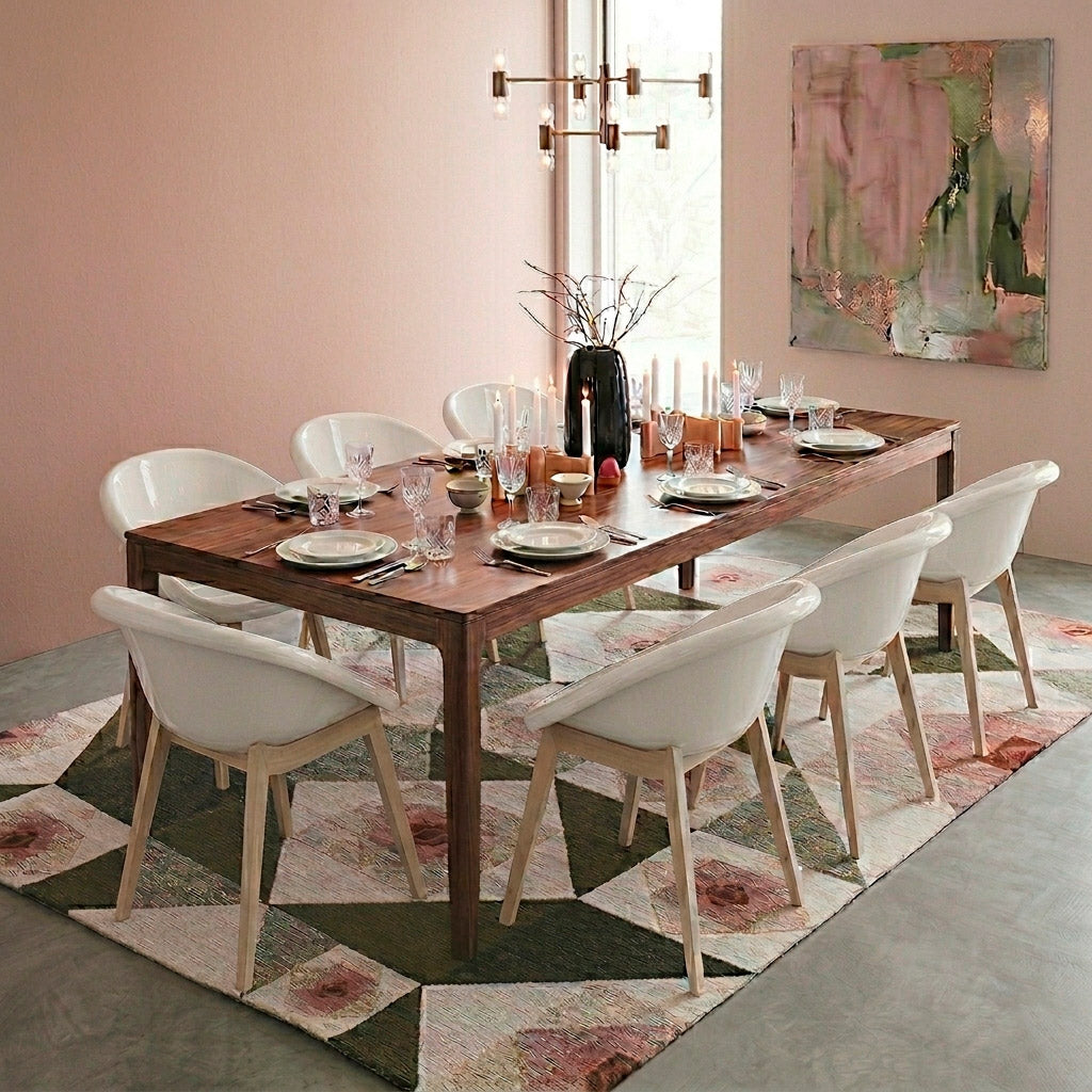 Set de 7 Sillas Bloom Madera Blanco