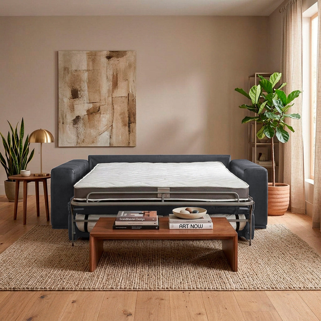 Sofá cama Belvedere Natuzzi en piel