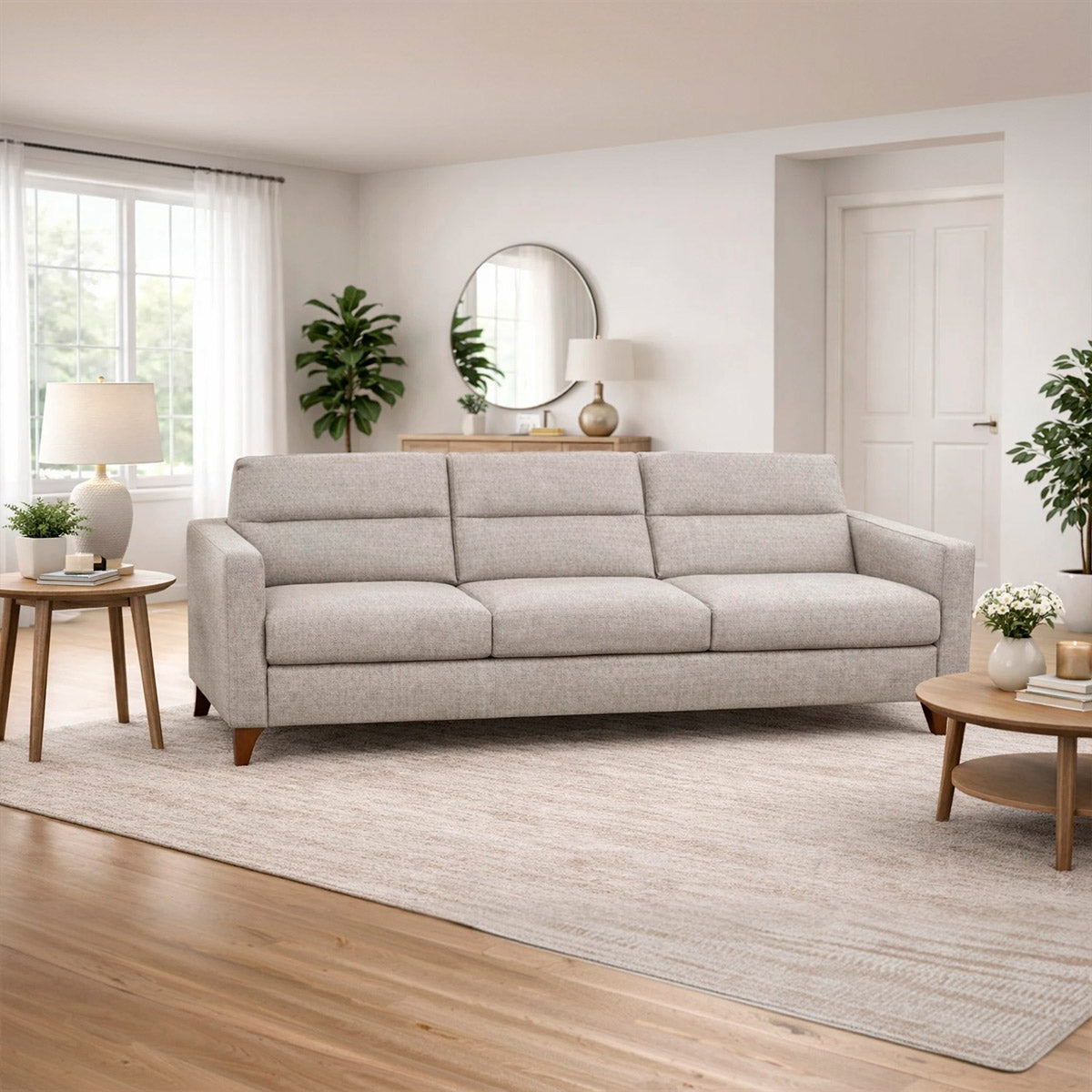 Sofá largo Fascino Natuzzi en Tela