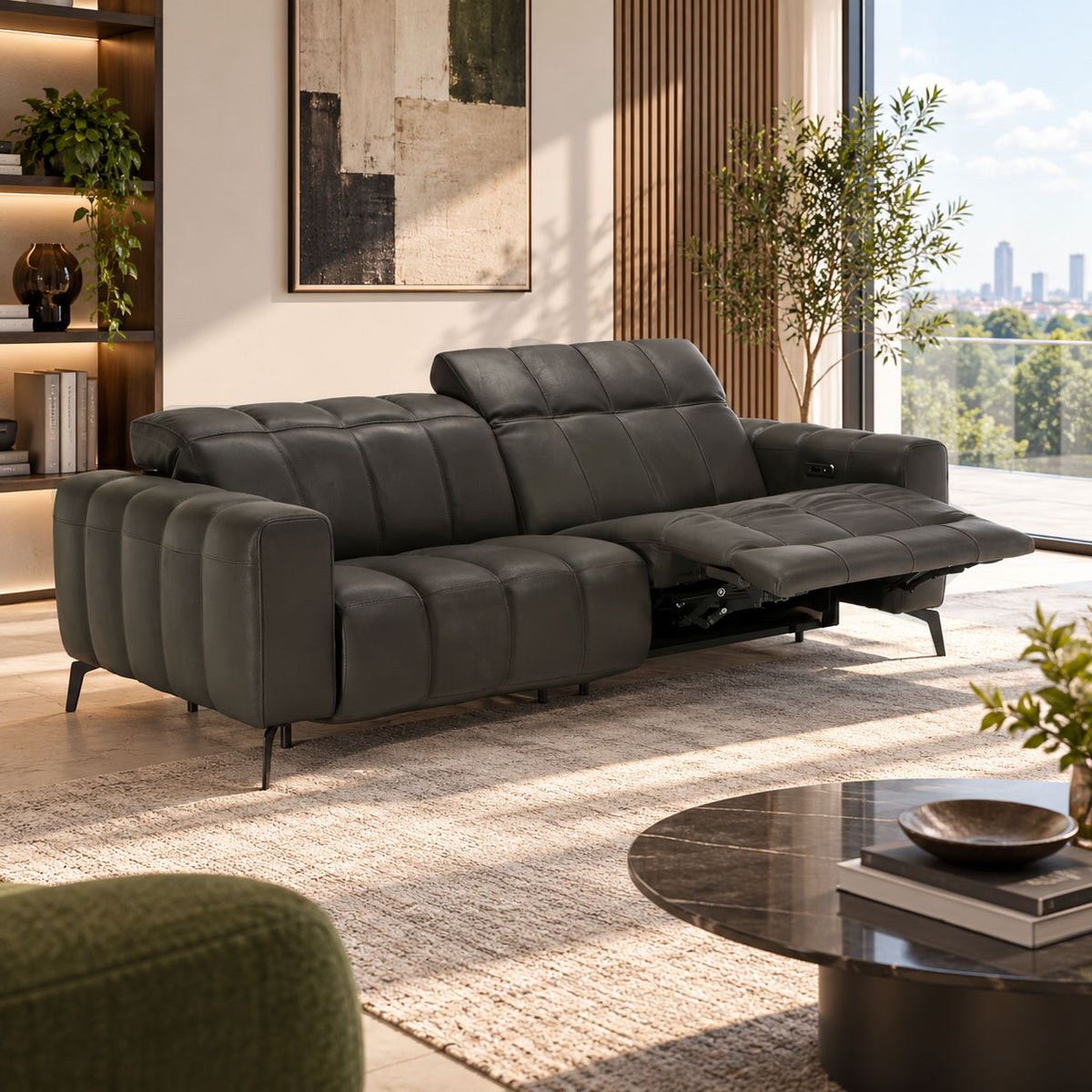 Sofá Reclinable Portento Natuzzi en piel