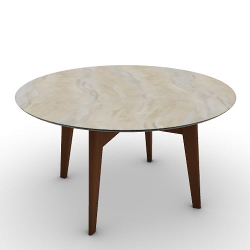 Mesa Abrey Redonda 160 cm para Comedor. Muebles Italianos