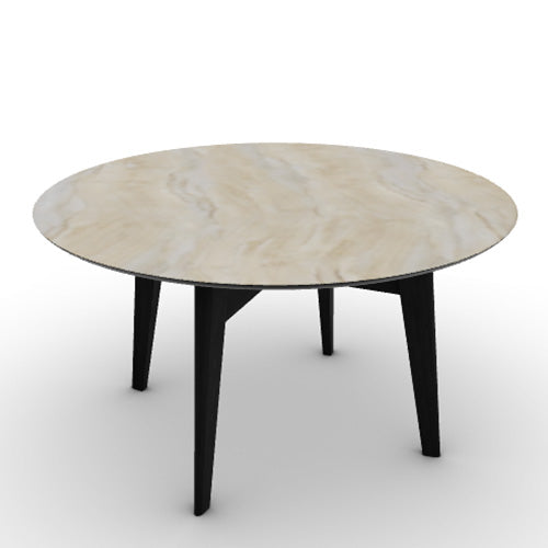 Mesa Abrey Redonda 160 cm para Comedor. Muebles Italianos