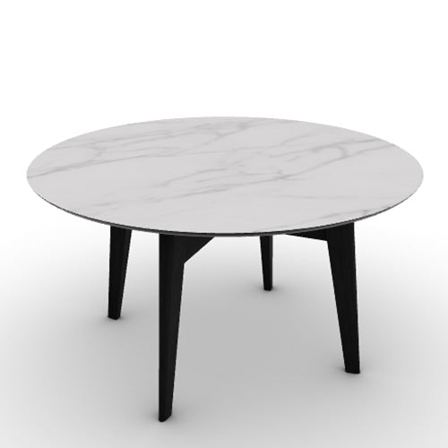 Mesa Abrey Redonda 160 cm para Comedor. Muebles Italianos