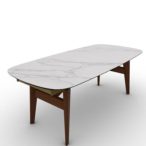 Mesa Abrey Rounded Extensible 200 cm para Comedor. Muebles Italianos