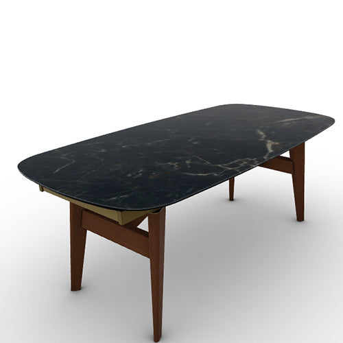 Mesa Abrey Rounded Extensible 200 cm para Comedor. Muebles Italianos