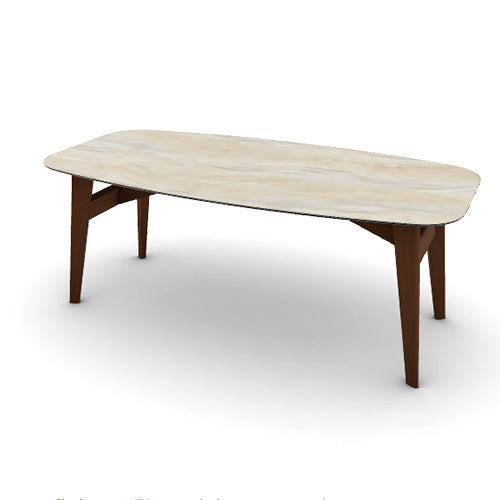 Mesa Abrey Rounded 200 cm para Comedor. Muebles Italianos