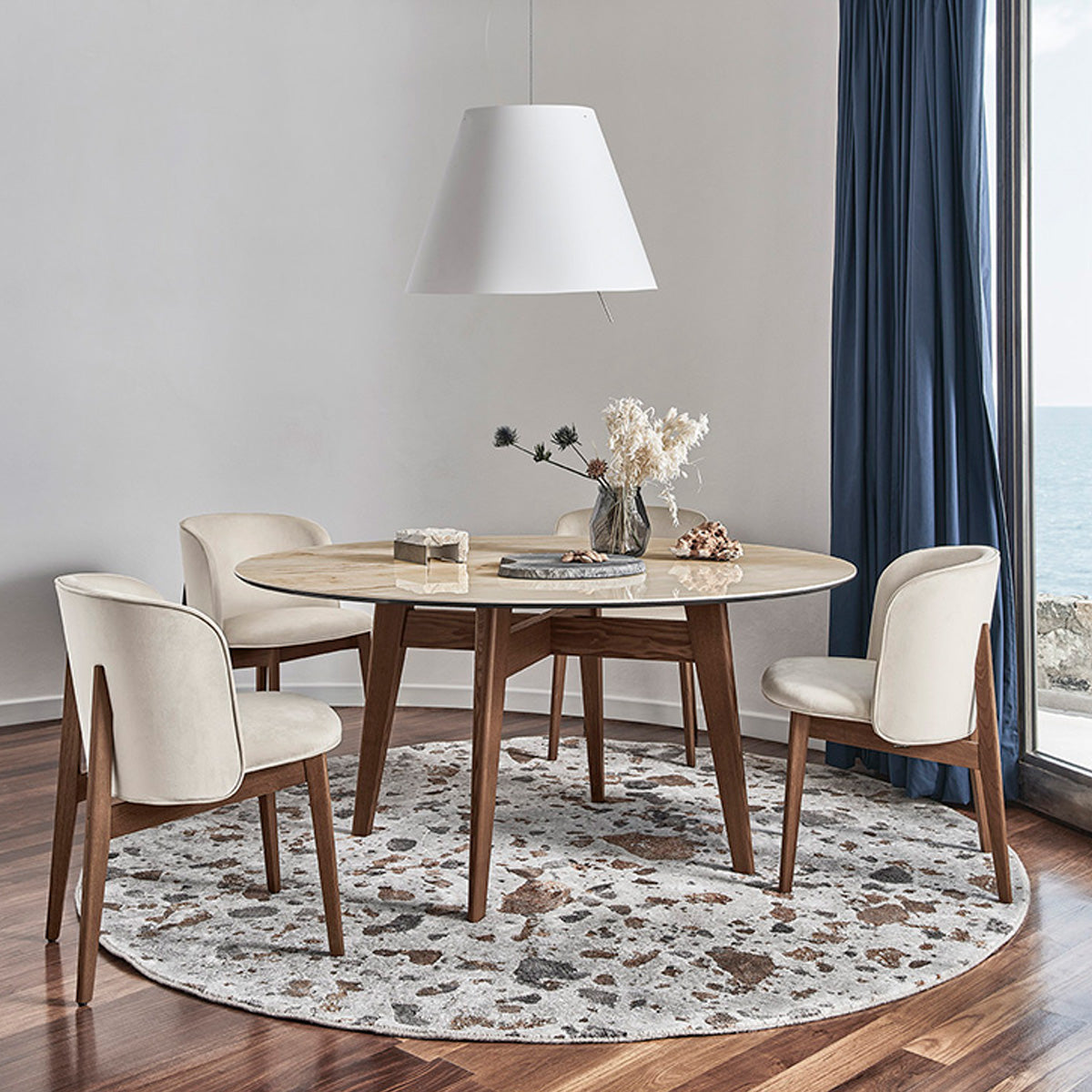 Mesa Abrey Redonda 140 cm para Comedor