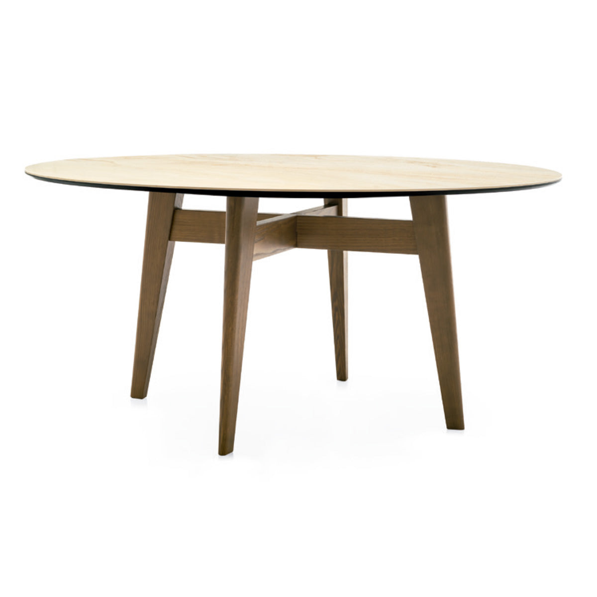 Mesa Abrey Redonda 160 cm para Comedor. Muebles Italianos