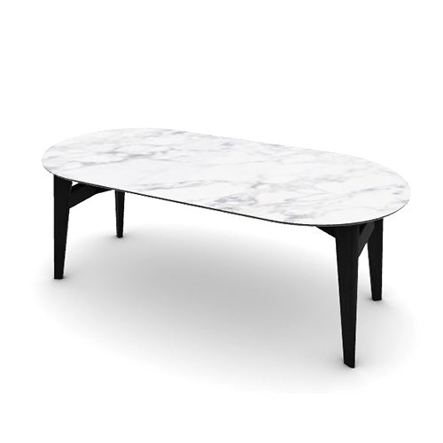 Mesa Abrey Elíptica 200 cm para Comedor. Muebles Italianos