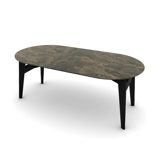 Mesa Abrey Elíptica 200 cm para Comedor. Muebles Italianos