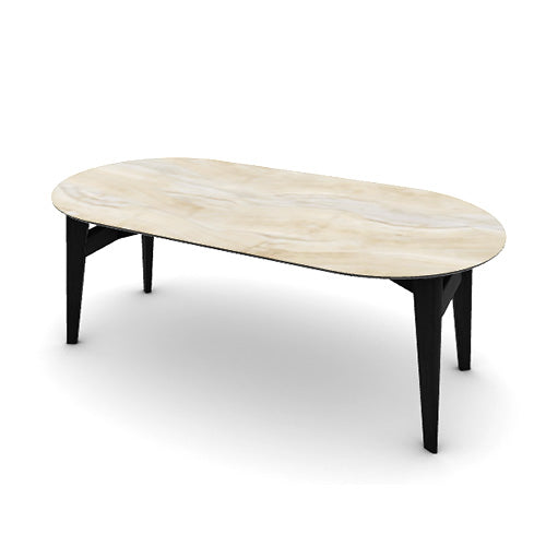 Mesa Abrey Elíptica 200 cm para Comedor. Muebles Italianos