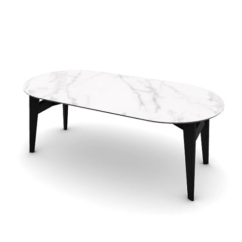 Mesa Abrey Elíptica 200 cm para Comedor. Muebles Italianos