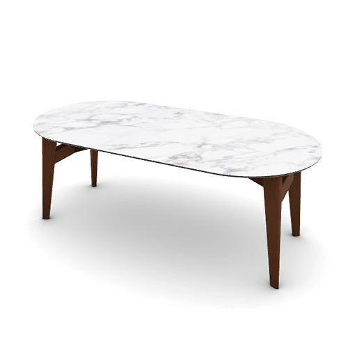 Mesa Abrey Elíptica 200 cm para Comedor. Muebles Italianos