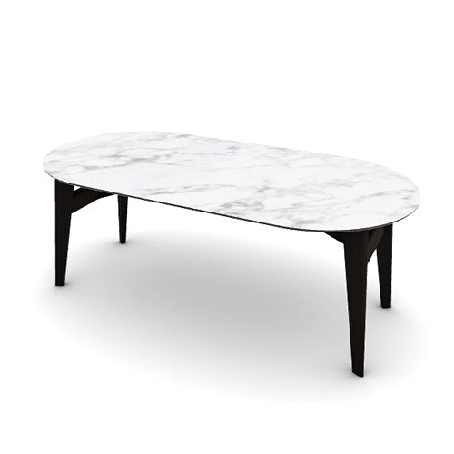 Mesa Abrey Elíptica 200 cm para Comedor. Muebles Italianos
