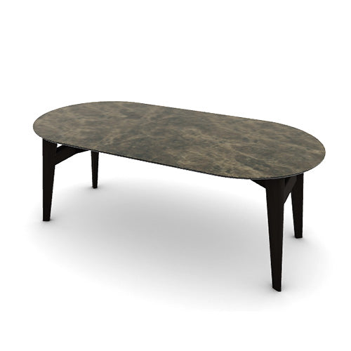 Mesa Abrey Elíptica 200 cm para Comedor. Muebles Italianos