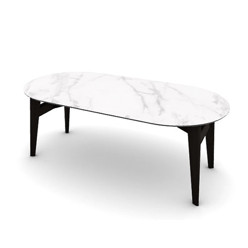 Mesa Abrey Elíptica 200 cm para Comedor. Muebles Italianos