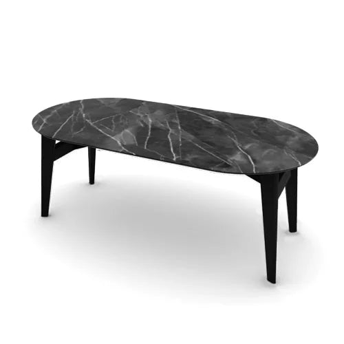 Mesa Abrey Elíptica 200 cm para Comedor. Muebles Italianos