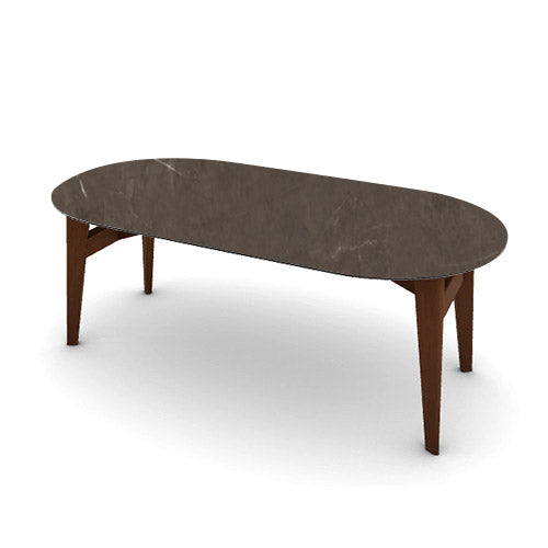Mesa Abrey Elíptica 200 cm para Comedor. Muebles Italianos