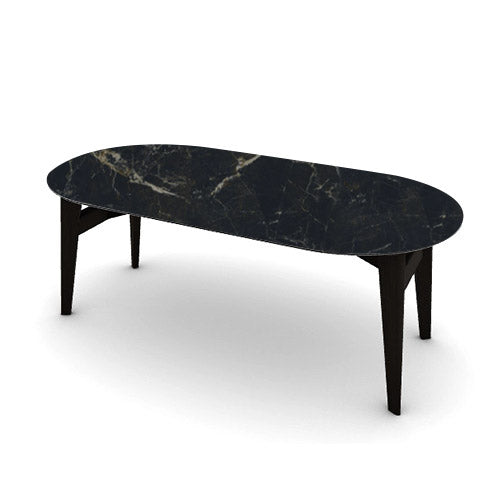 Mesa Abrey Elíptica 200 cm para Comedor. Muebles Italianos