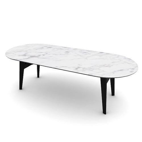 Mesa Abrey Elíptica 250 cm para Comedor. Muebles Italianos