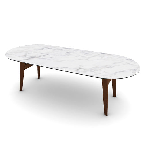 Mesa Abrey Elíptica 250 cm para Comedor. Muebles Italianos