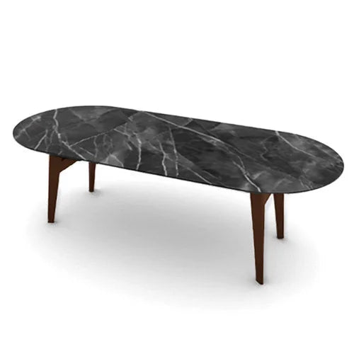 Mesa Abrey Elíptica 250 cm para Comedor. Muebles Italianos