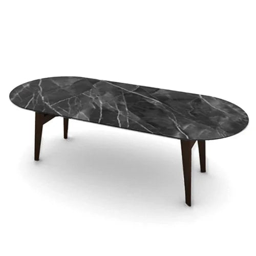 Mesa Abrey Elíptica 250 cm para Comedor. Muebles Italianos