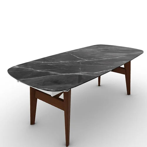 Mesa Abrey Rounded Extensible 200 cm para Comedor. Muebles Italianos