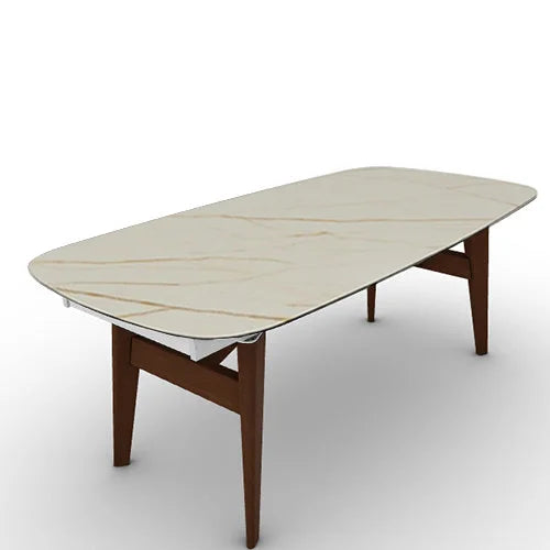 Mesa Abrey Rounded Extensible 200 cm para Comedor. Muebles Italianos