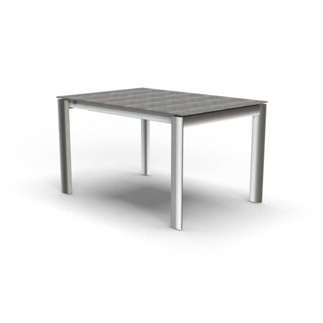 Mesa Italiana extensible Eminence base metalica 130 cm. Muebles Italianos variant
