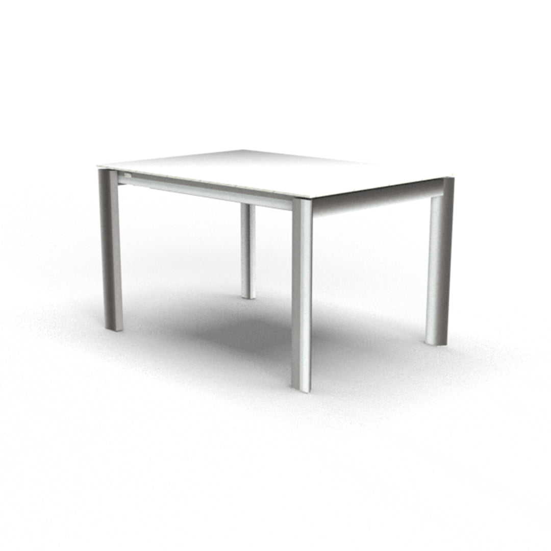 Mesa Italiana extensible Eminence base metalica 130 cm. Muebles Italianos variant